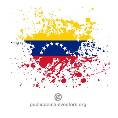 SalpicÃ³n de tinta con la bandera de Venezuela