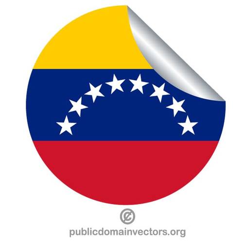 Venezuela bayraÄŸÄ± ile etiket