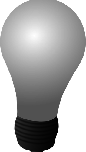 Grayscale vector image of a lightbulb