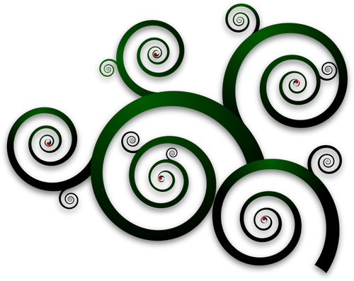 Ondulate spirala model cu umbra vector imagine