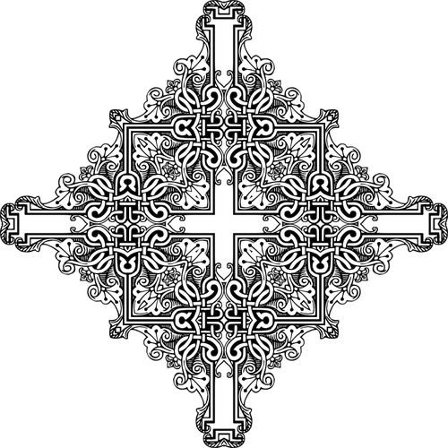 Vintage symmetrische Rahmen Kreuz