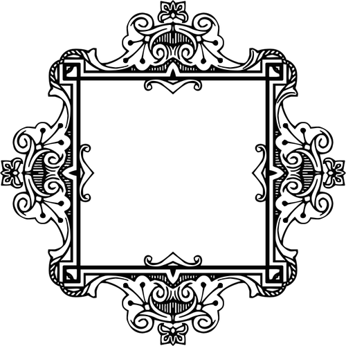 Imagen vectorial de marco simÃ©trico vintage