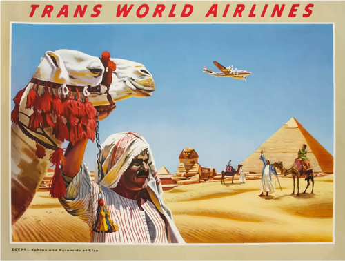 Carteles vintage de viajes de Egipto