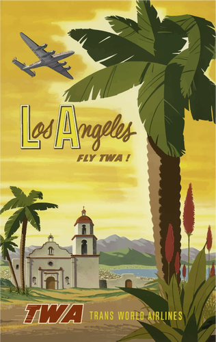 Vintage plakÃ¡t z Los Angeles