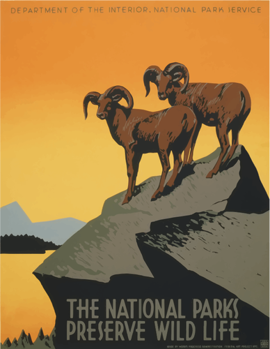 Nationalparker turism affisch