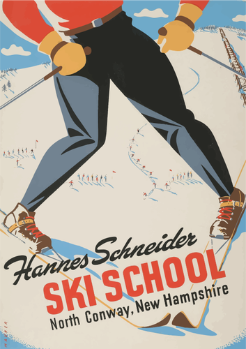 Ski skole plakat