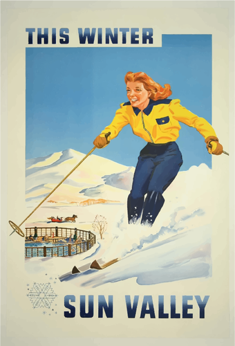 Postere Vintage din staÅ£iune de iarnÄƒ