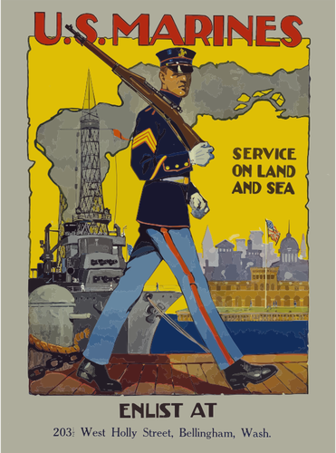 Poster vintage militar