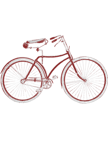 Imagen de vector de bicicleta antigua