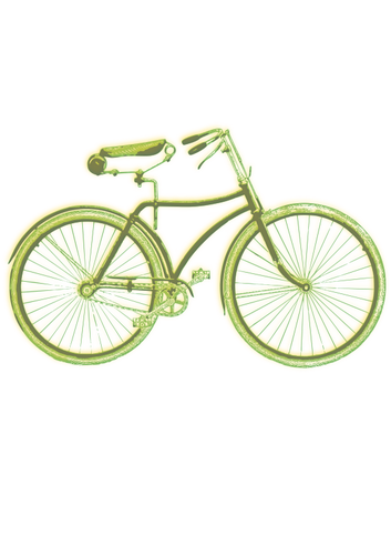 Green vintage bicycle