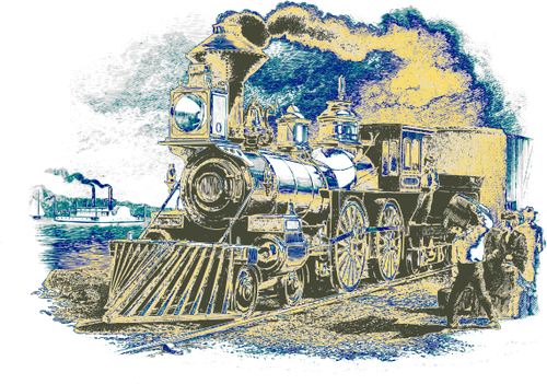 HistorickÃ½ vlak vektorovÃ© ilustrace