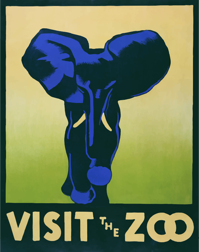 Visite el cartel de zoo