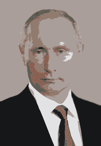 Vladimir Putin portrÃ¤tt vektor ClipArt