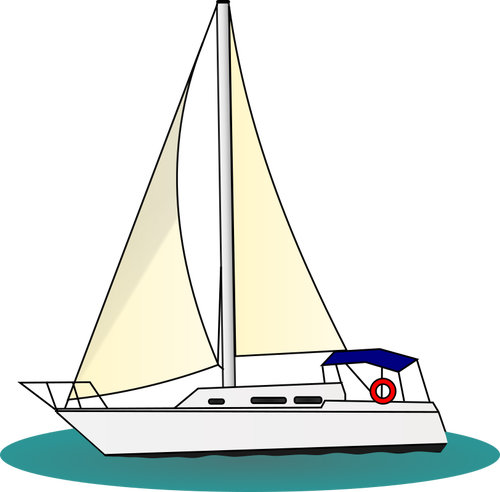 Yacht i havet