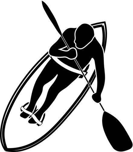 Waveski sport pictogram vector tekening