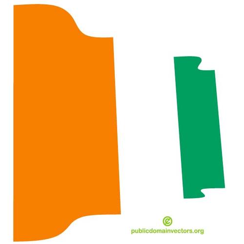 VÃ¥gig flagga Elfenbenskusten