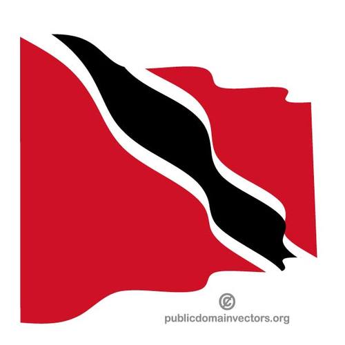 WellenfÃ¶rmige Flagge von Trinidad und Tobago
