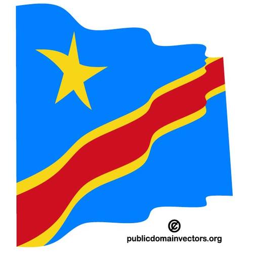 Ondulado bandera de RepÃºblica DemocrÃ¡tica del Congo