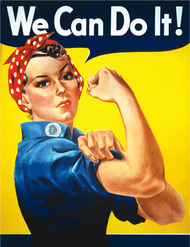 Poster vintage com Rosie The Riveter