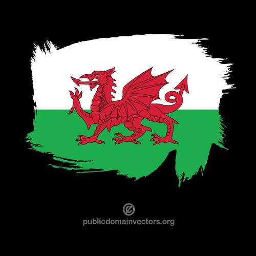 MÃ¥lade flagga Wales