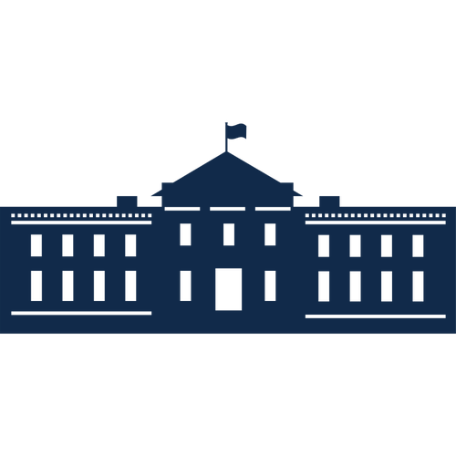 Whitehouse silhouet vector afbeelding