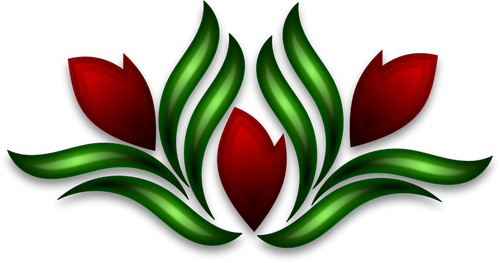 Wild flower motif vektor ilustrasi