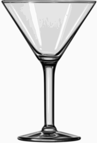 Martini cocktail glass vector graphics