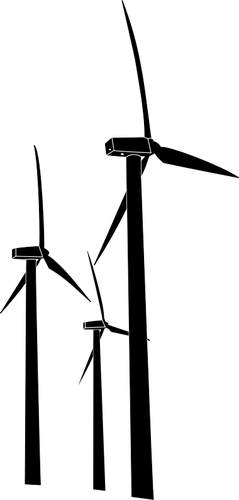 Windturbines silhouet