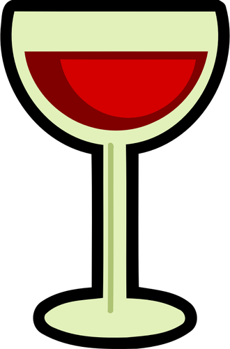 Imagem vetorial de copo cheio de vinho