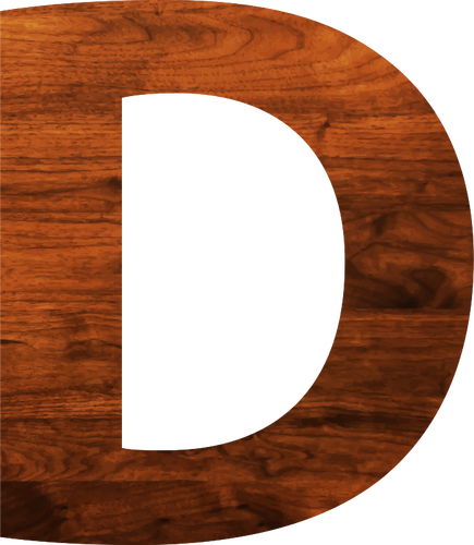 Alfabeto di legno di struttura D