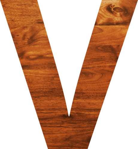 Woode huruf V