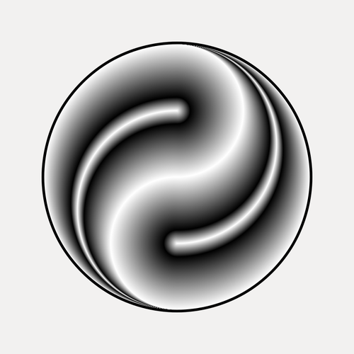 Vector clip art of decorative Ying Yang icon