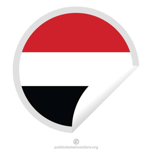 Flagga av Jemen klistermÃ¤rke