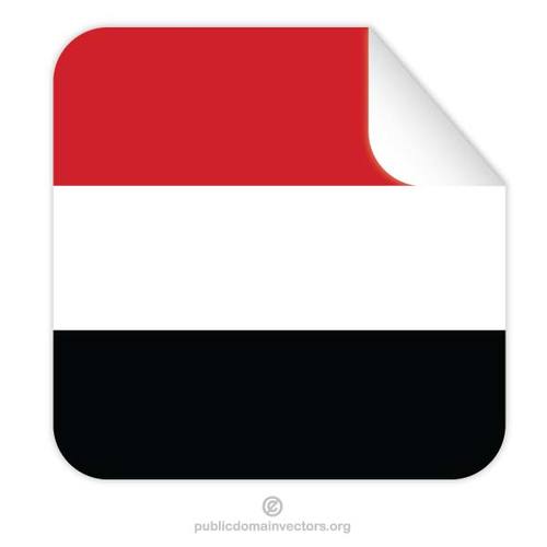 Stiker bendera Yaman