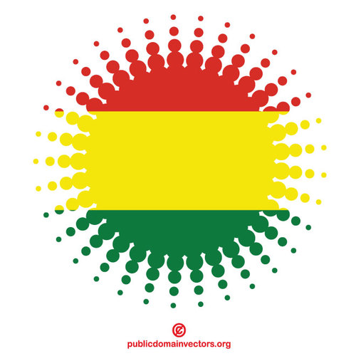 Bendera Bolivia bentuk halftone