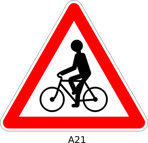 Cycle route anticipÃ©e signe vecteur