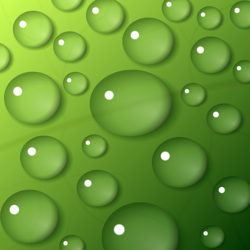 Kapky vody na zelenÃ©m pozadÃ­ vektorovÃ½ obrÃ¡zek