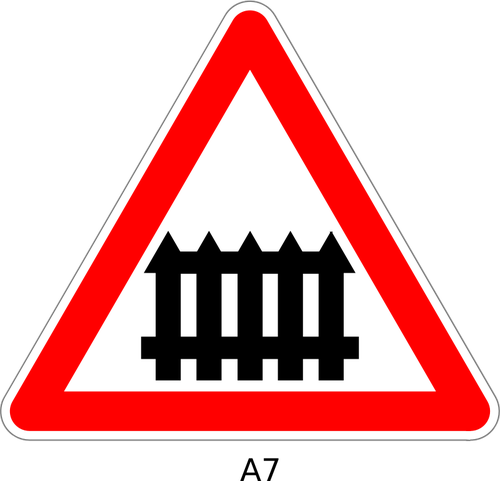 GardÃ© railroad crossing signe