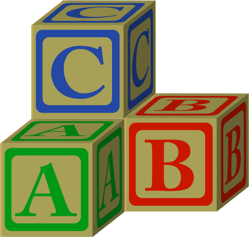 ABC blocs vector image