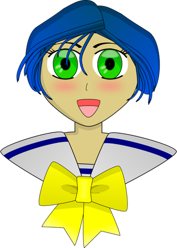 Anime schoolgirl wektorowa
