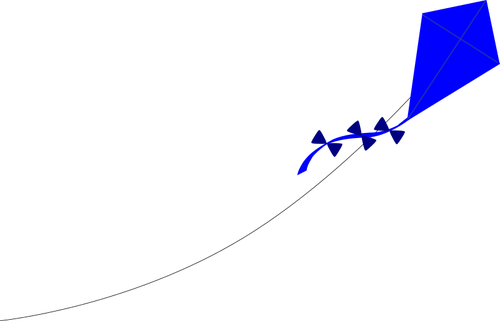 Blauwe kite vector illustraties