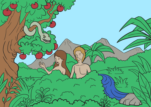 Adam dan Hawa di warna