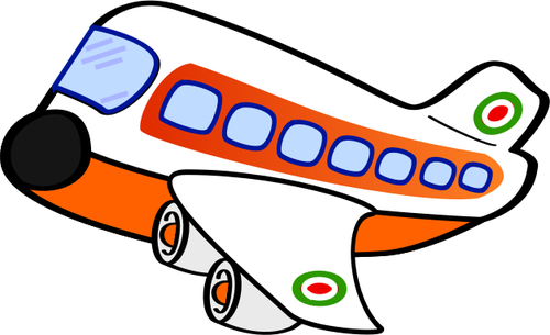 Caricatura de un aviÃ³n con cuatro motores