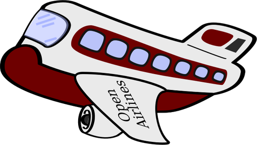 KreslenÃ½ vektorovÃ½ obrÃ¡zek letadla