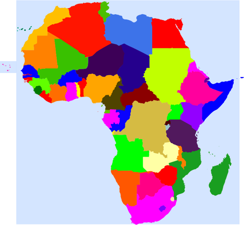 Afrika und seine LÃ¤nder Vektorgrafiken