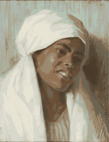 Afrikanische Frau malt