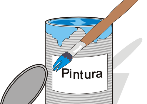 Pintura puede vector illustration