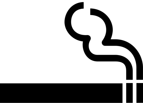 Illustration vectorielle de cigarette avec une traÃ®nÃ©e de fumÃ©e