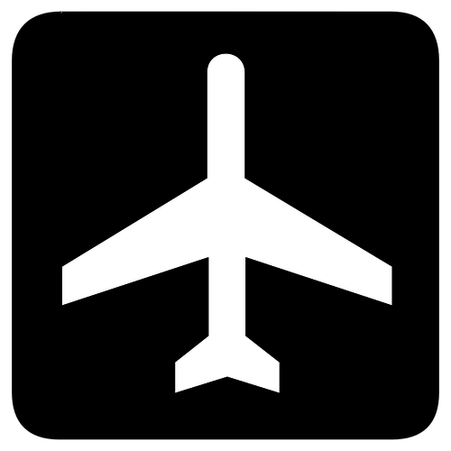 Port lotniczy znak wektorowa