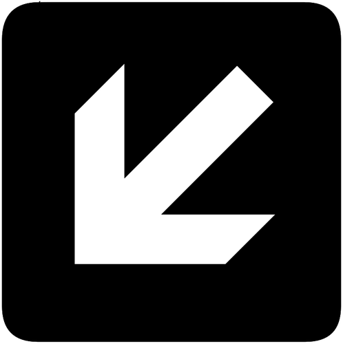 AIGA rÃ¼ckwÃ¤rts Links Pfeilzeichen invertiert Vektor-Bild